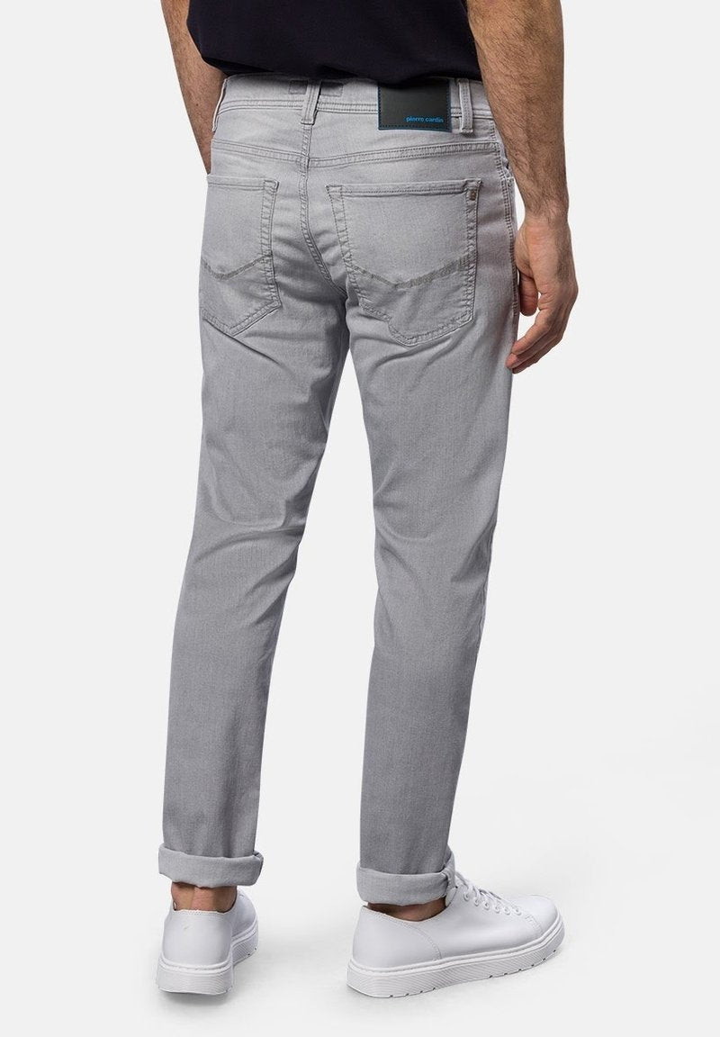 Pierre Cardin LYON - Jeans Tapered Fit - Light Grey Used Buffies