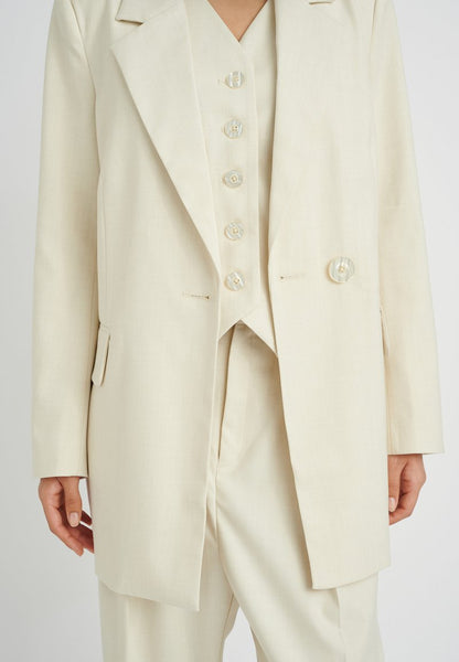 InWear KYRAHIW WADINA - Kurzmantel - Eggshell Melange