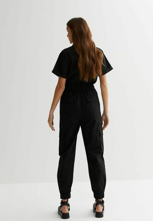New Look ZIP UTILITY PARACHUTE - Jumpsuit - Black