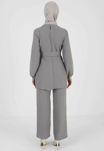  CREW NECK REFKA CASUAL SET - Stoffhose - Grey