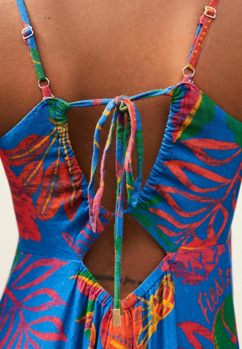 Next STRAPPY SLEEVELESS WIDE LEG STANDARD - Jumpsuit - Multi Coloured Large Scale Floral Print