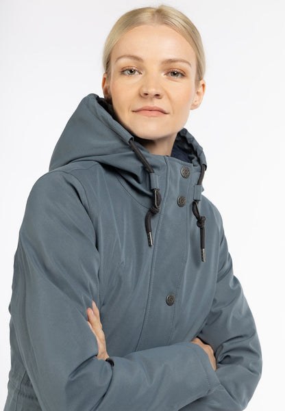 Usha FENIA - Wintermantel - Blaugrau