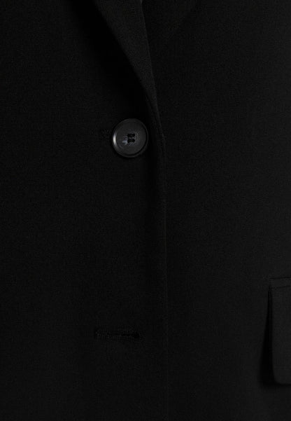 BERSHKA TAILORED CUT - Kurzmantel - Black