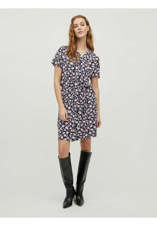 Vila KURZÄRMELIGES - Freizeitkleid - Black