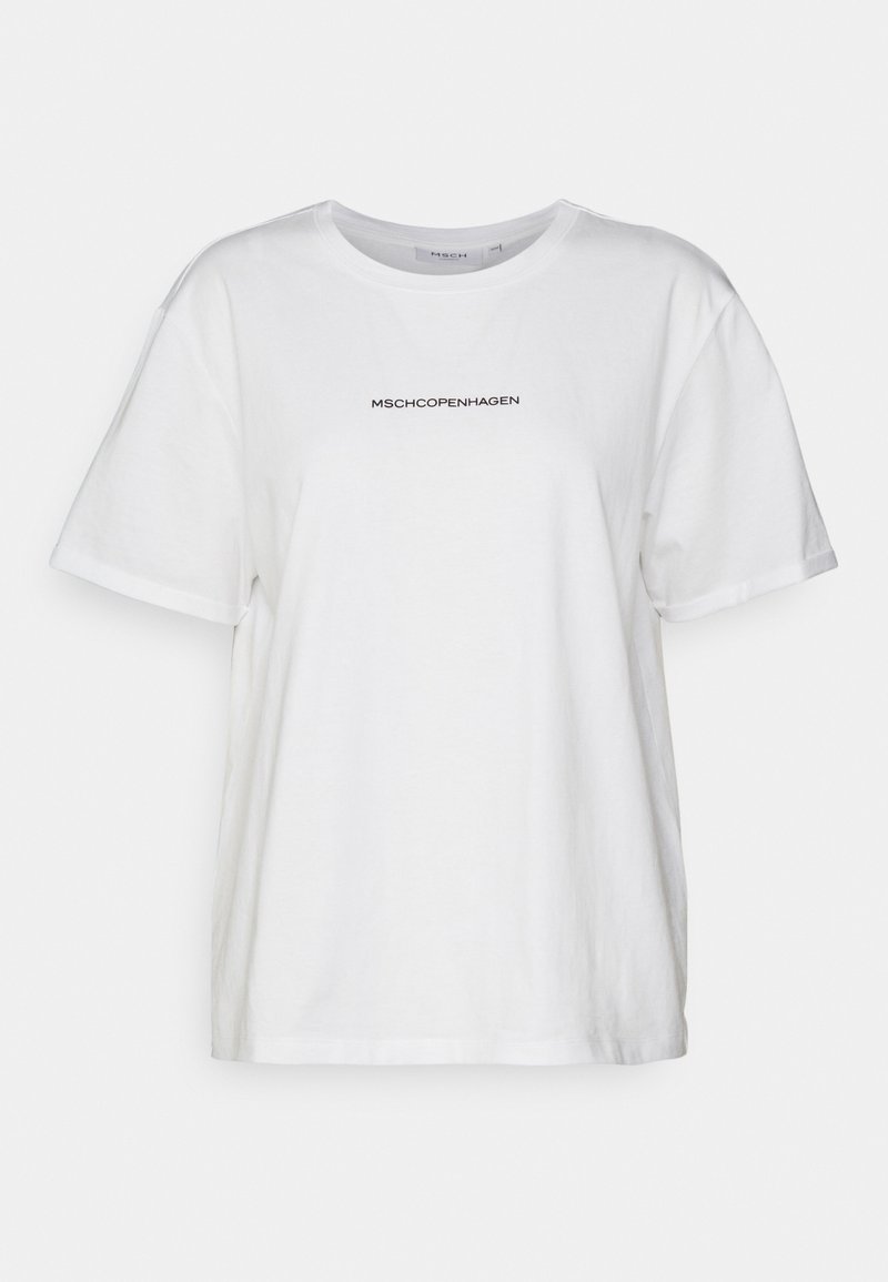 MOSS COPENHAGEN TERINA SMALL LOGO TEE - T-Shirt Basic - White/black
