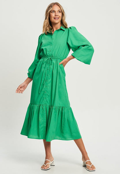 Calli VALERI MIDI - Blusenkleid - Apple Green