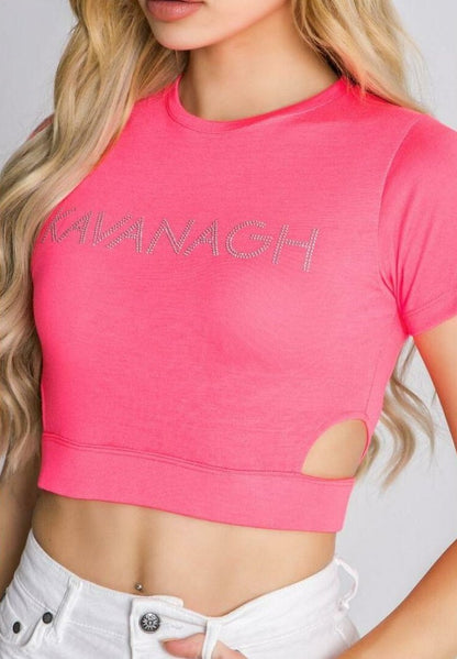  CRYSTAL - T-Shirt Print - Neon Pink
