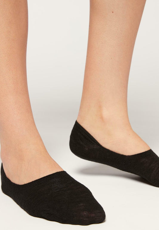 Calzedonia CALCETINES INVISIBLES DE LINO - Füßlinge - Schwarz