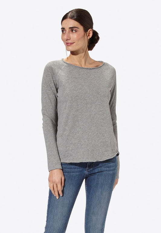 Rich&royal ORGANIC BASIC-SHIRT AUS BIO-BAUMWOLLE - Langarmshirt - Grey Melangé