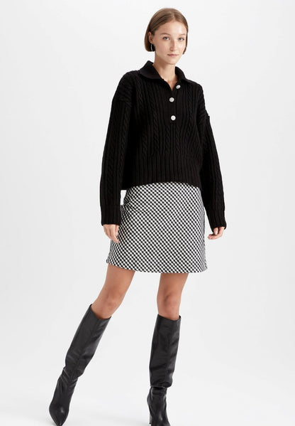 DeFacto STANDART FIT - Strickpullover - Black