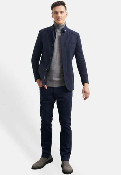 STANDARD FIT FIGURED - Übergangsjacke - Navy Blue