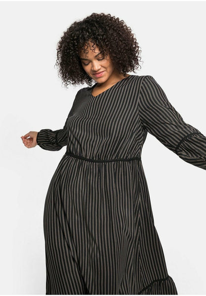Sheego Maxikleid - Schwarz Bedruckt
