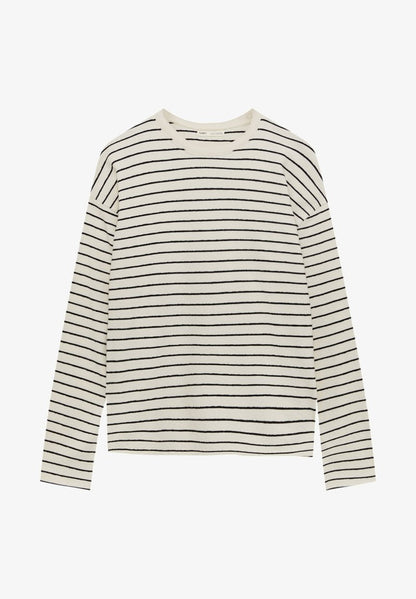 PULL & BEAR STRIPED - Langarmshirt - Mottled Black