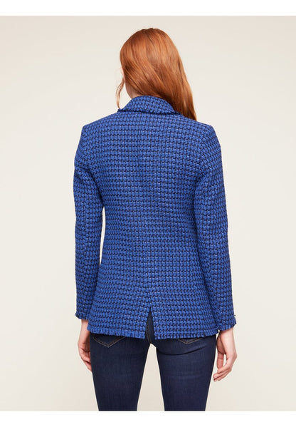  LARGE DOUBLE BOUTONNAGE EN TWEED - Kurzmantel - Bluette