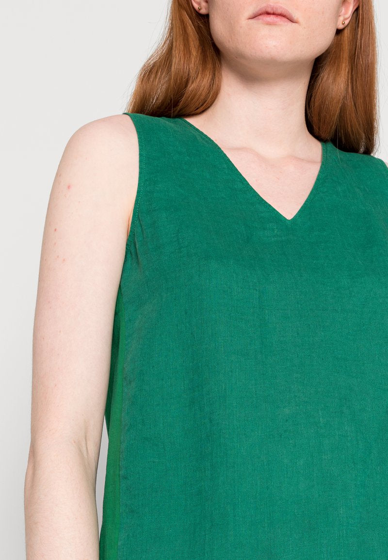 Marc O'Polo BLOUSE SLEEVELESS BACKSIDE PLEAT - Bluse - Preppy Green